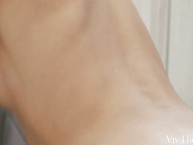 Gym lesbians Romy Indy and Elena Vedem take a break