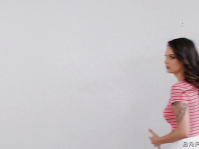 Black cock anal in white panties with Maddy May