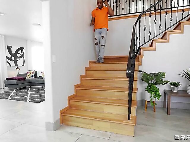 Black cock anal in white panties with Maddy May