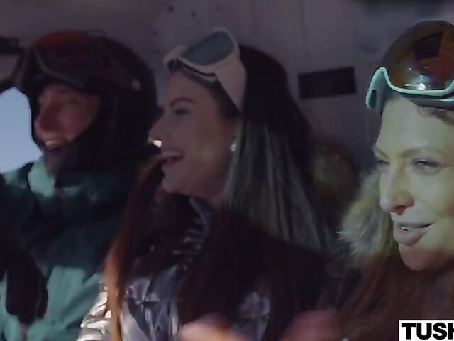 FFM anal during ski weekend with Talia Mint and Stefany Kyler