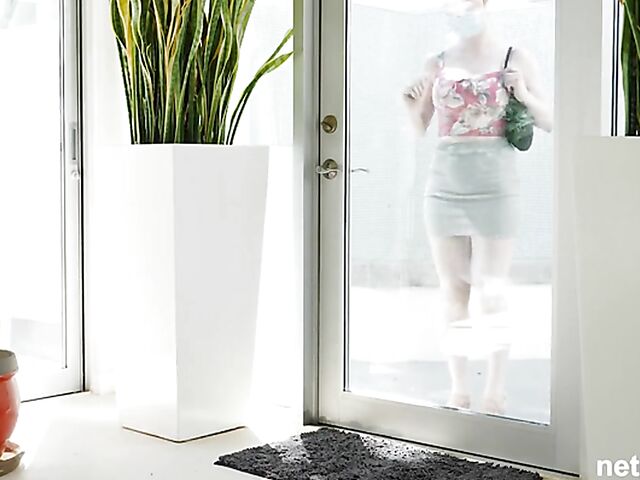 POV casting with blonde short haired newcomer Talia