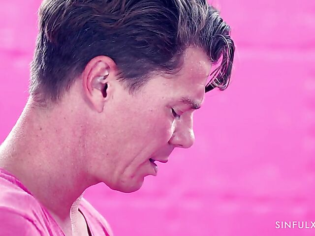 All pink clothed sex in solitary confinement with Lady Gang