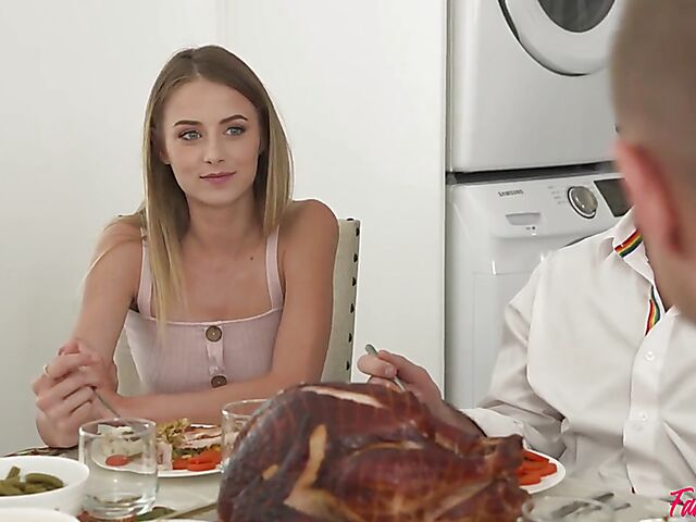 Foursome family sex on Thanksgiving with Jamie Michelle and Kyler Quinn