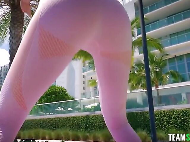 Yoga fuck session with fit blonde Kay Lovely