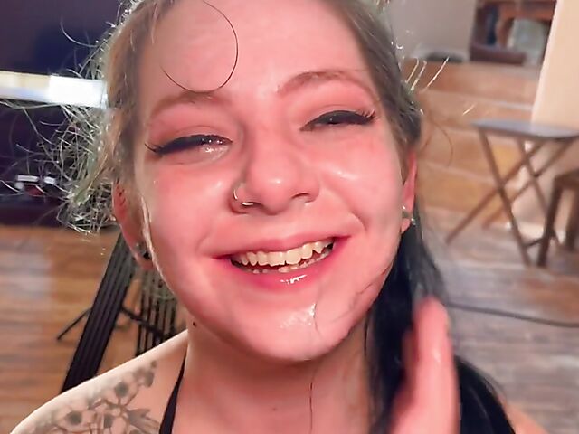 Hard throat fuck and pussy demolishing with Lily Thot