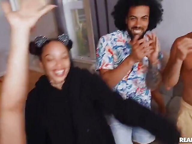 Outdoor group orgy in the sun with Mia Moore, Alina Ali, Destiny Cruz & Angel Youngs