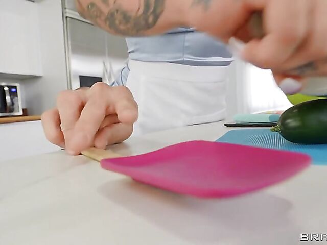 Special kitchen fuck show by amazing Kali Roses