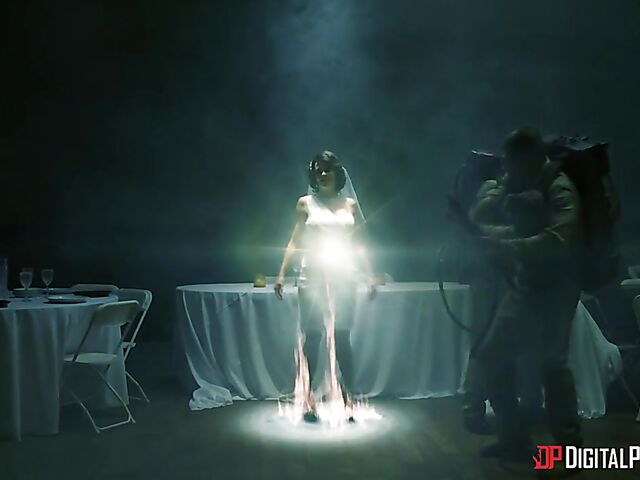 MILF bride Veronica Avluv gangbang with ghostbusters