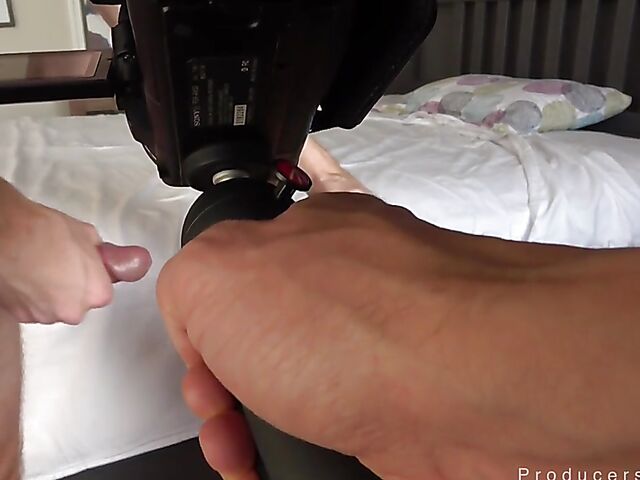 Pretty Leah Lee fucked during interview and cum face