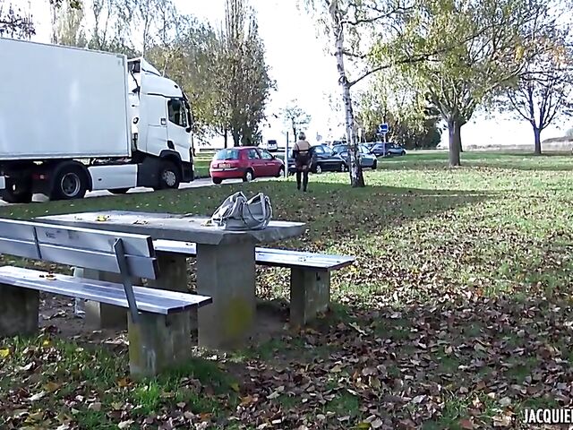 Public anal outdoor with 44-year-old Morgane