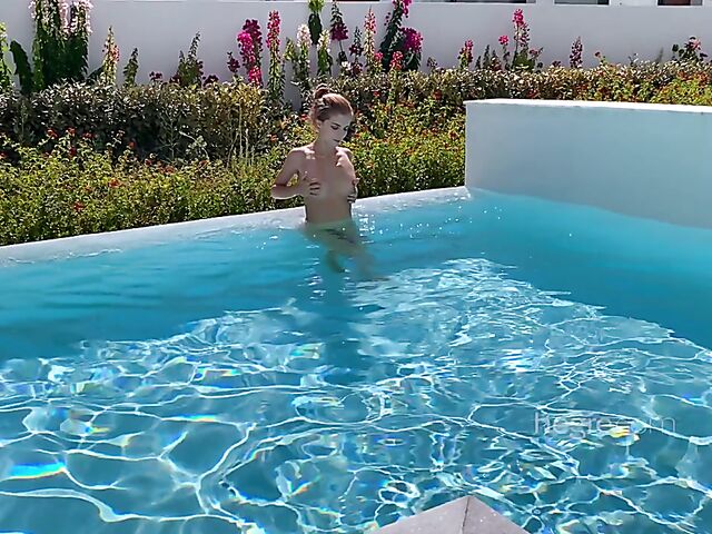 Morning routine in the nude and shower masturbation with skinny Emi