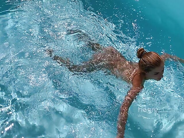 Morning routine in the nude and shower masturbation with skinny Emi