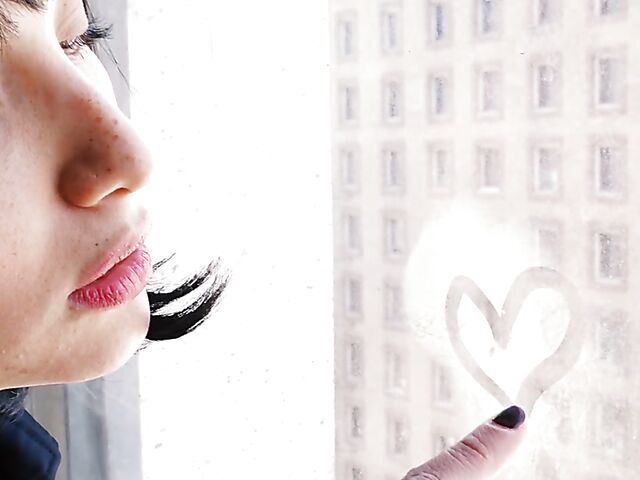 Fishnet solo with small tits brunette Izzy Lush