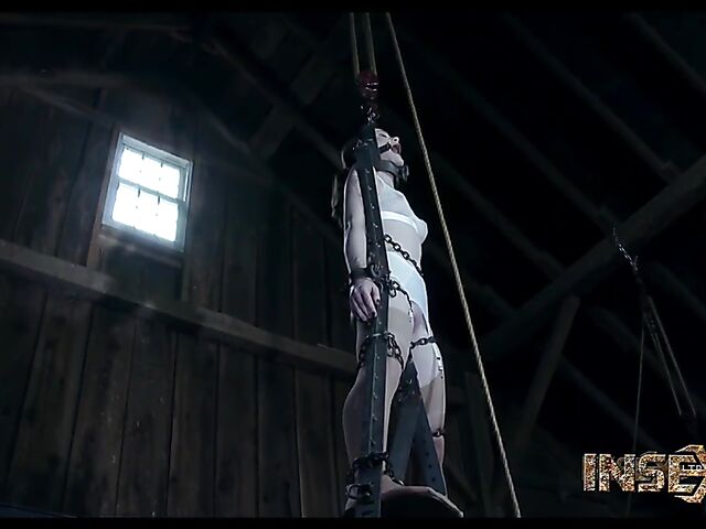 Anal hook in restraints for helpless Hazel Hypnotic