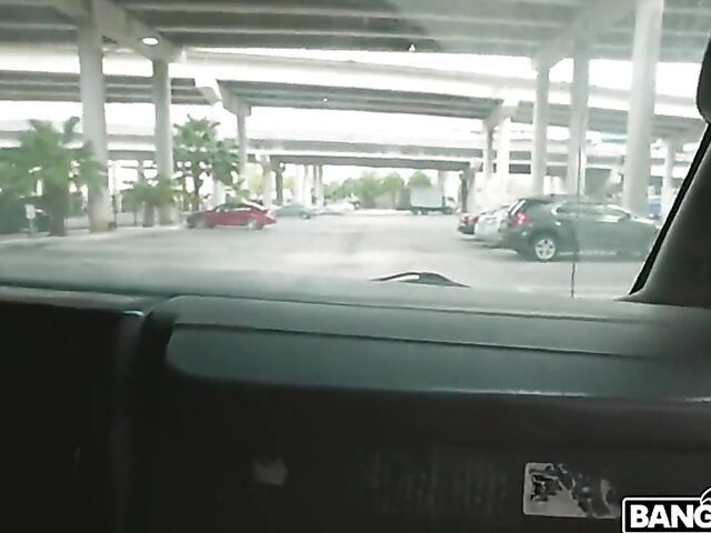 Busty petite Carrie Sage gets picked off the street and banged in a van