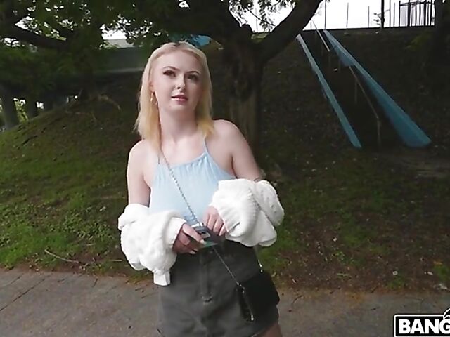 Busty petite Carrie Sage gets picked off the street and banged in a van