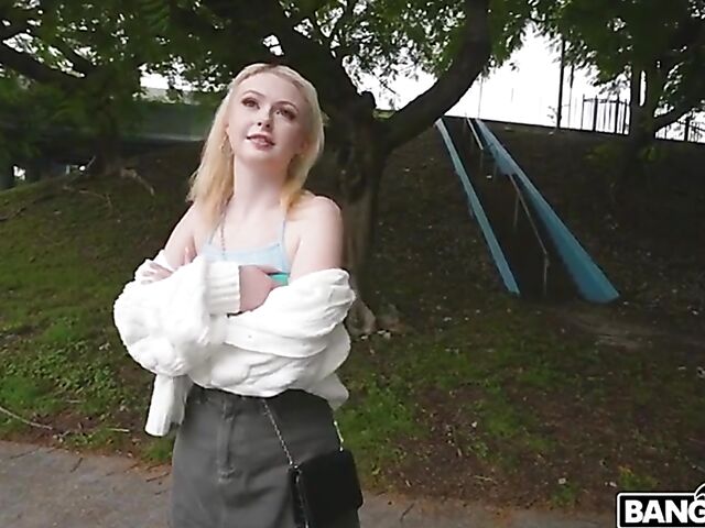 Busty petite Carrie Sage gets picked off the street and banged in a van