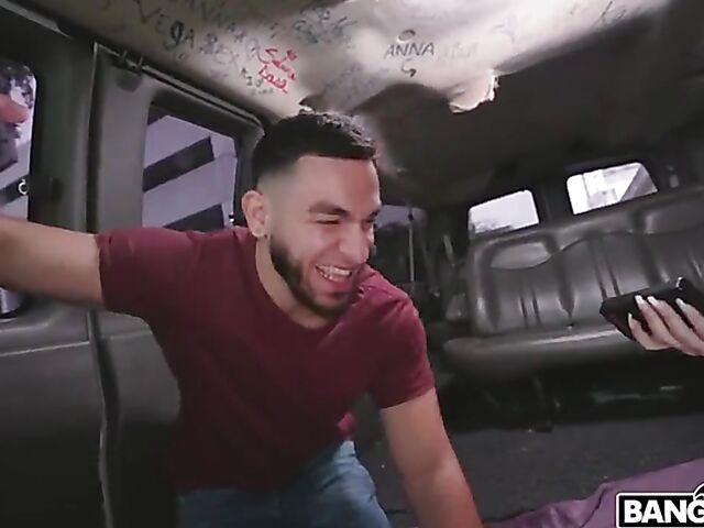 Busty petite Carrie Sage gets picked off the street and banged in a van