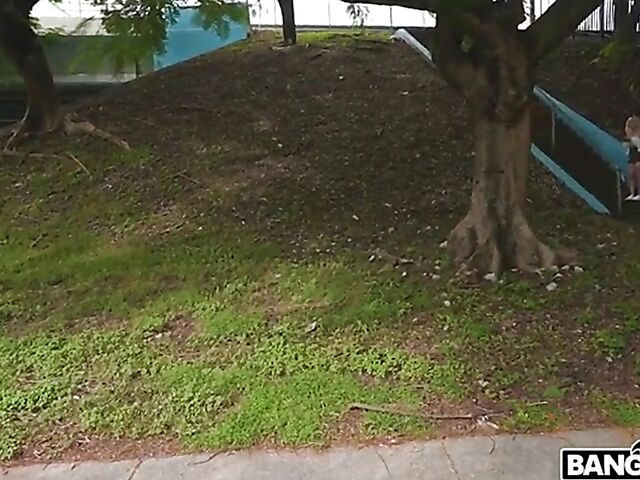 Busty petite Carrie Sage gets picked off the street and banged in a van