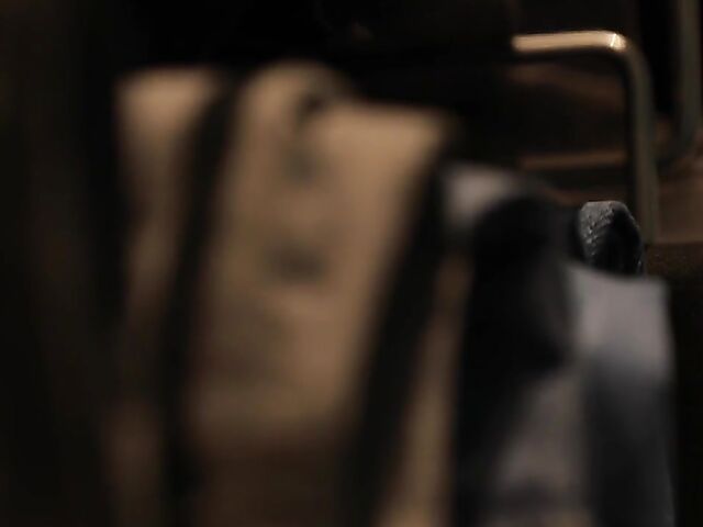 Lace lingerie and silk tie erotic solo masturbation with Amber