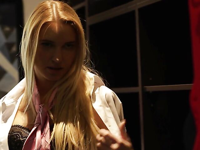 Lace lingerie and silk tie erotic solo masturbation with Amber