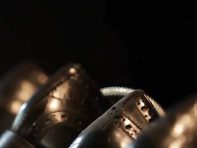 Lace lingerie and silk tie erotic solo masturbation with Amber