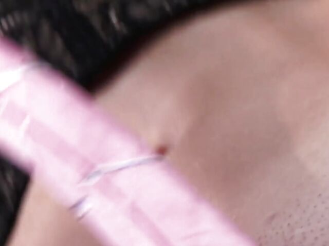 Lace lingerie and silk tie erotic solo masturbation with Amber