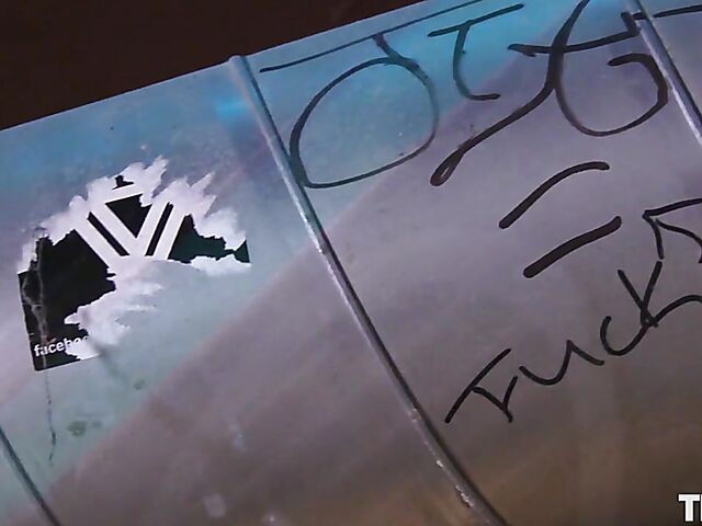 Beer lover Dolly Diore's solo bottle fuck in the bathroom of a nightclub