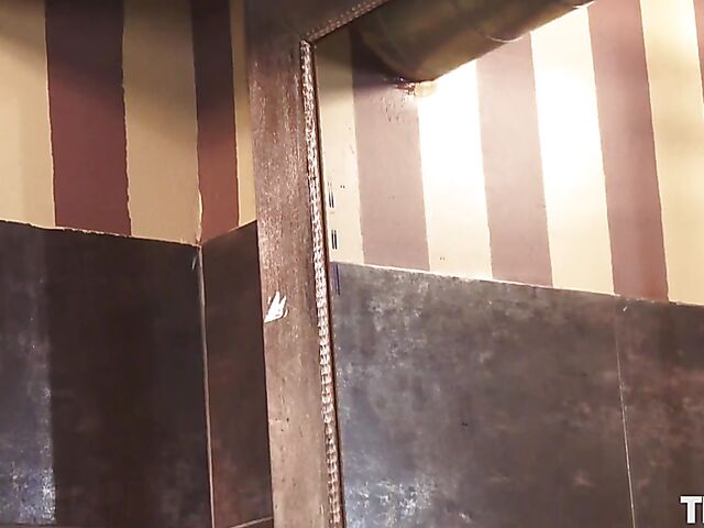 Beer lover Dolly Diore's solo bottle fuck in the bathroom of a nightclub