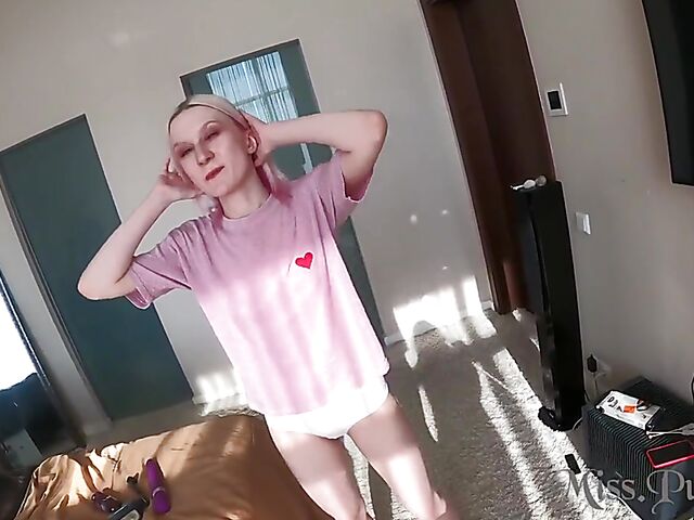 Lesbian strapon POV session with Miss PussyCat and her girlfriend Ingrid