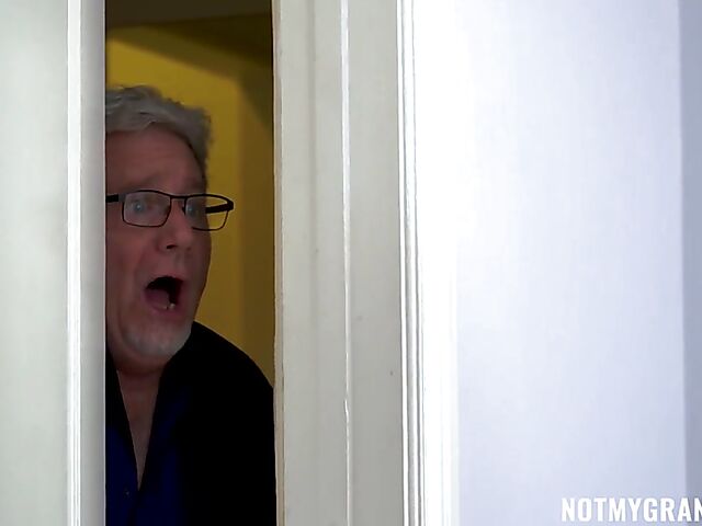 Grandpa fuck teen with pale blonde girl Annie Archer