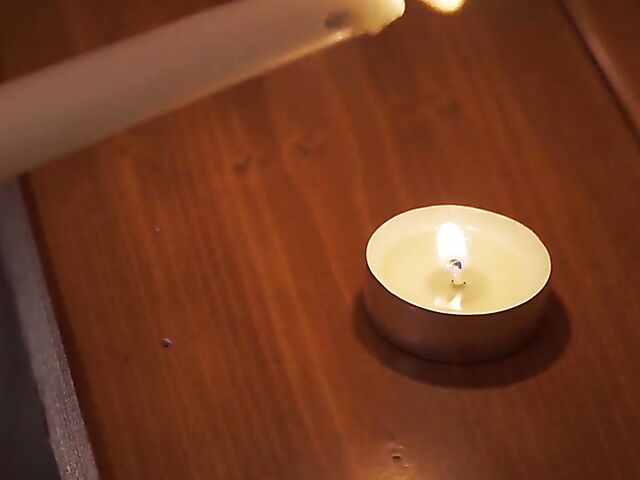 Hot wax play and candle masturbation in Paulina's kinky solo session for Met Art