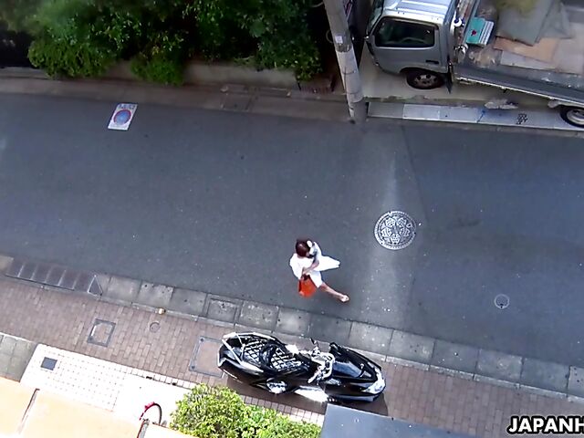 Two guys finger fuck Mio Yoshida's Japanese shaved pussy