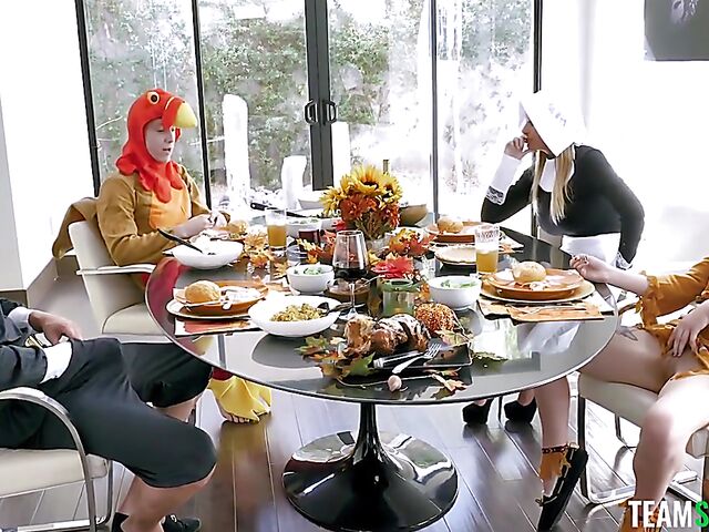 Festive fucking on Thanksgiving Team Skeet compilation