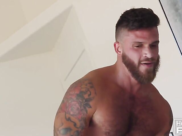 Hairy guy Cash Mahomes fucks shaved babe Mia Taylor balls deep