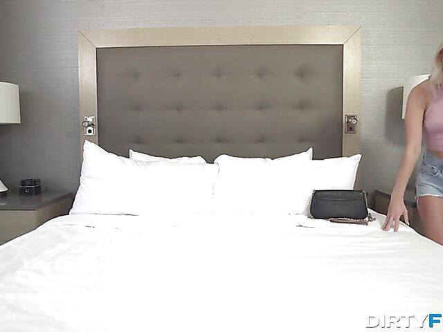 First porn casting for money with young blonde Braylin Bailey