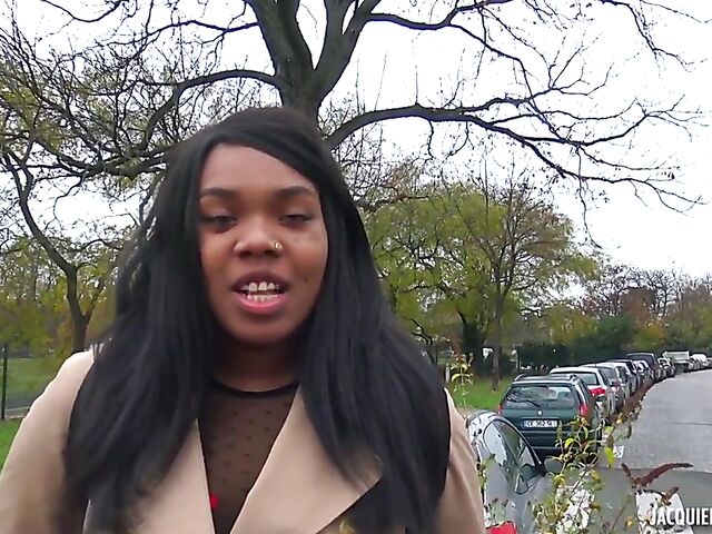 French black on black porn with ebony student Haneul