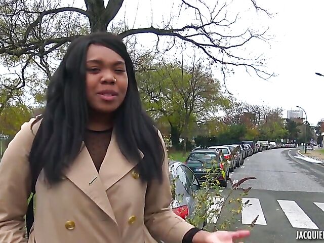 French black on black porn with ebony student Haneul