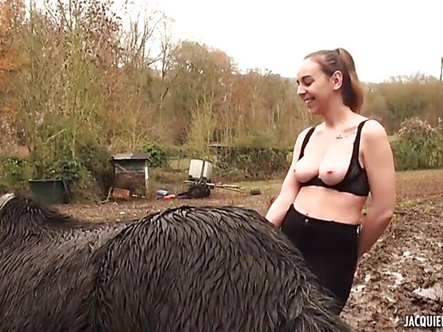 French outdoor sex with 20-year-old farmer Julia