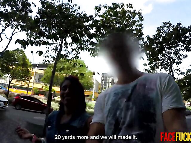 Latina blowjob and throat fuck with Karina Jimenez