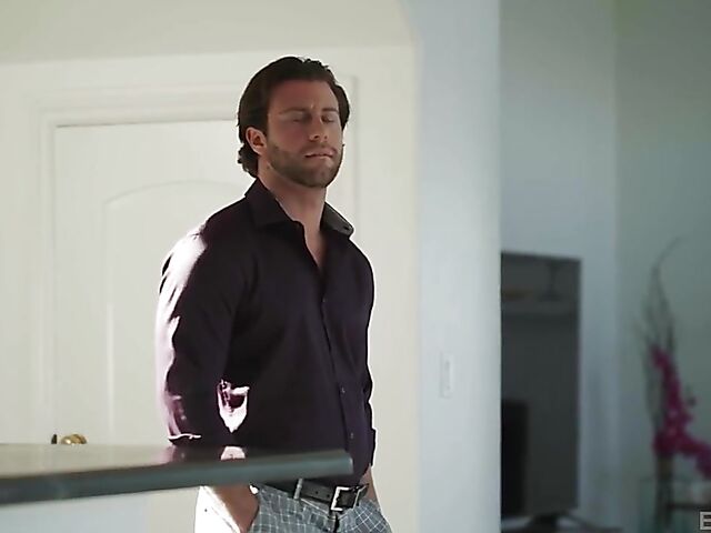 Food sex in the kitchen with short hair brunette Brooklyn Gray