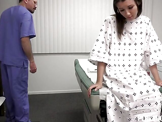 Old doctor and young Maya Woulfe gyno fuck