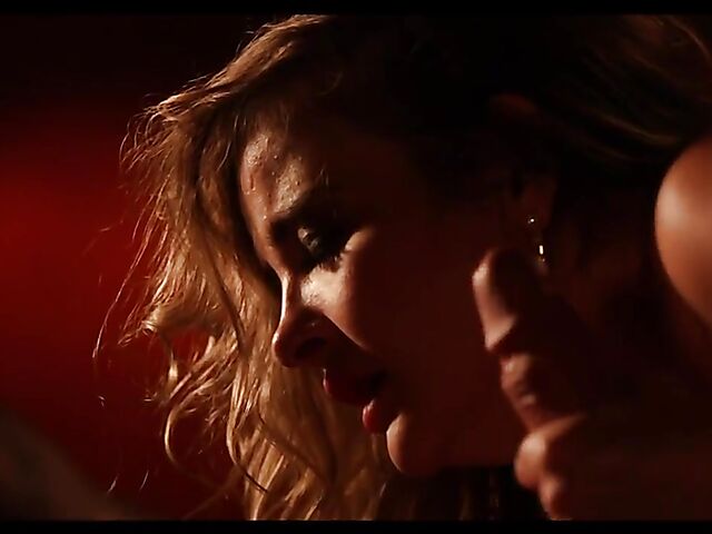 Sensual threesome in the dark with busty Candy Alexa