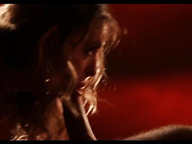 Sensual threesome in the dark with busty Candy Alexa