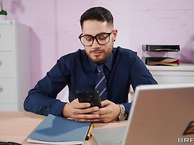 Big tits redhead Lenina Crowne gets a big cock at work