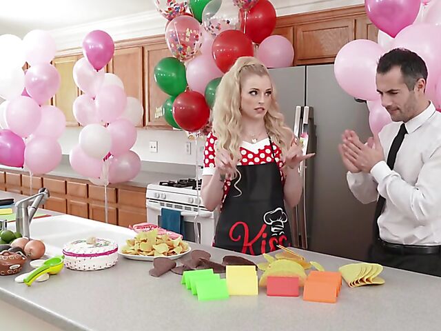 Hyley Winters - MILF kitchen fuck while cooking for a party