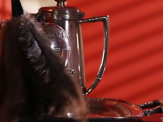 Pin up maid solo and fingering orgasm with Casey Calvert