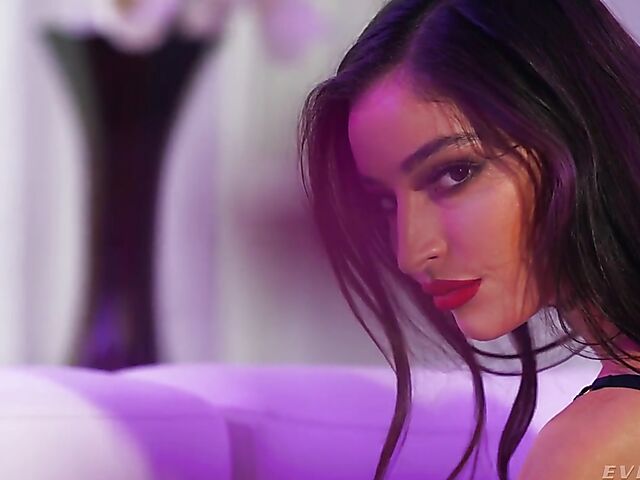 12 inch BBC anal in black lingerie with Emily Willis