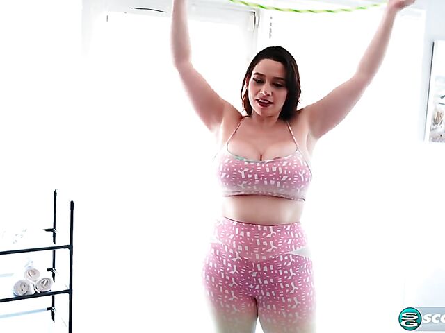Big boobs solo with a hula hoop featuring Brooklyn Springvalley