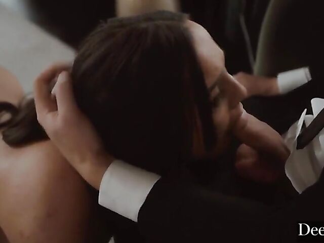 Submissive sexy brunette Mila Monet gets rammed